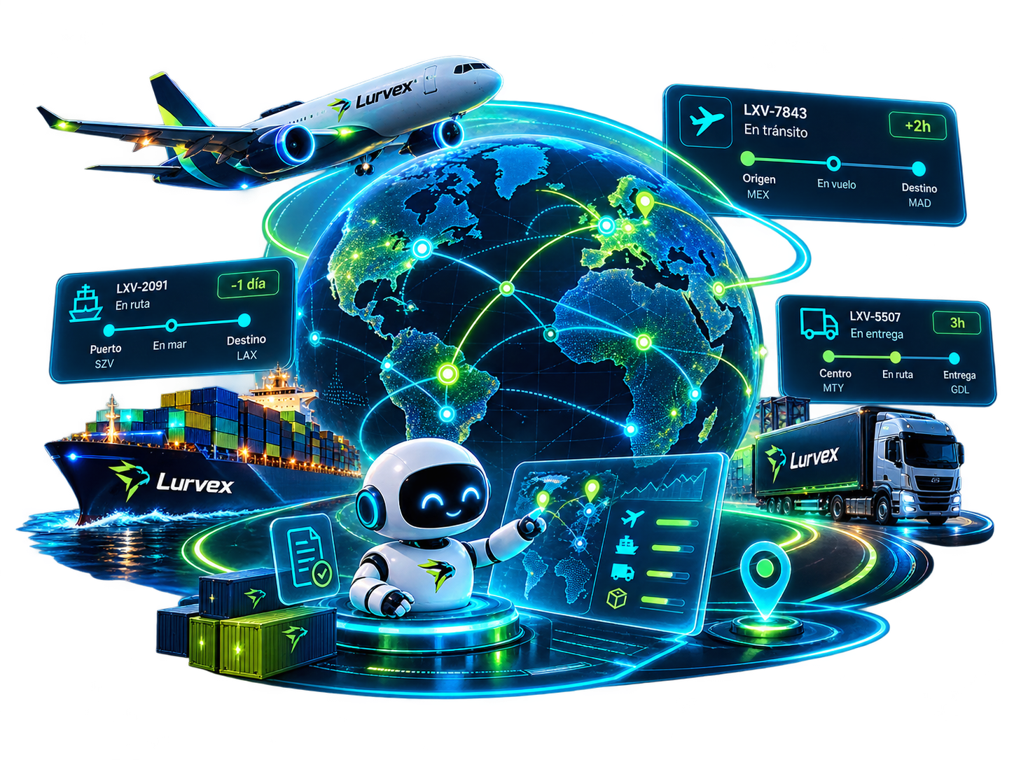 Seguimiento multimodal de operaciones logísticas en Lurvex
